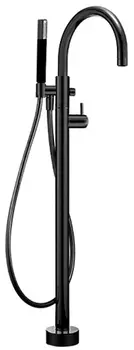 Смеситель Cisal Less New напольный, для ванны с душем, черный матовый