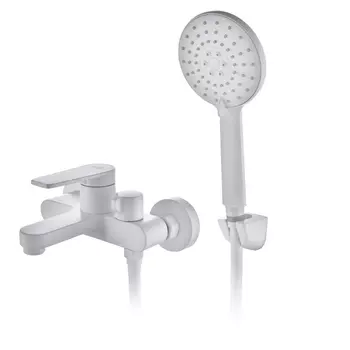 Смеситель D&K Bayern.Furth DA1523208 для ванны с душем, белый матовый