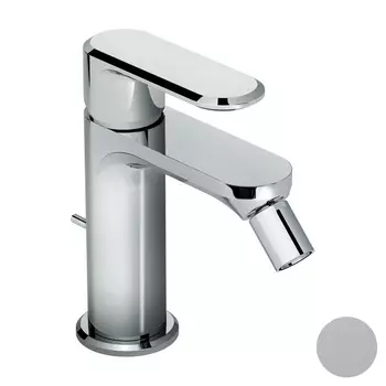 Смеситель для биде Cisal Lineaviva LV00055021 на 1 отверстие с донным клапаном хром