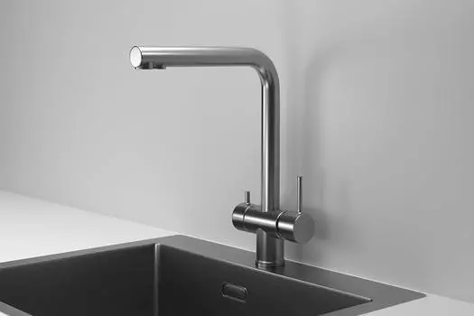 Смеситель для кухни Granula Kitchen Space 7011 сталь сатин