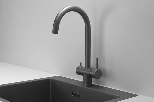 Смеситель для кухни Granula Kitchen Space 7104 графит матовый