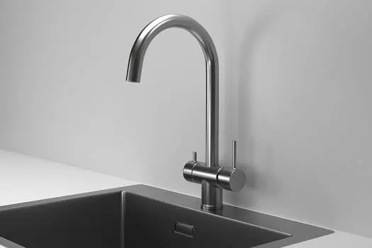 Смеситель для кухни Granula Kitchen Space 7104 сталь сатин