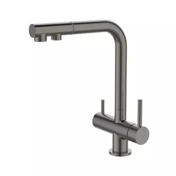Смеситель для кухни Iddis Umbra UMBGMPFi05 с подключением к фильтру, графит матовый