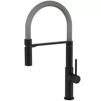 Смеситель для кухни Oute T60133B-5 с гибким изливом, серый/черный