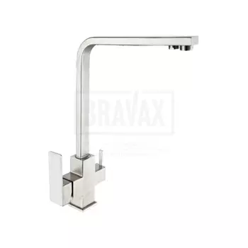 Смеситель для кухни Oute T60403B со встроенным фильтром под питьевую воду сталь