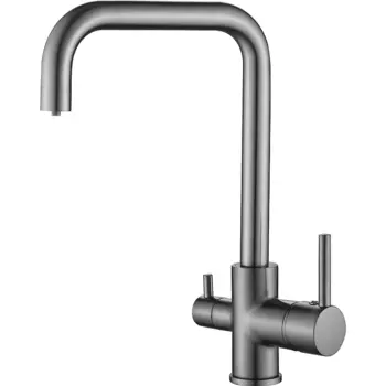 Смеситель для кухонной мойки BELZ B76802-3 вороненая сталь