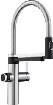 Смеситель для кухонной мойки Blanco Evol-S Pro Filter с краном для питьевой воды, нержавеющая сталь 526311