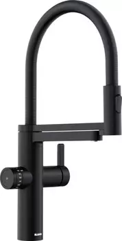 Смеситель для кухонной мойки Blanco Evol-S Pro Filter с краном для питьевой воды, черный матовый 526636