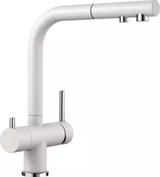 Смеситель для кухонной мойки Blanco Fontas-S II Silgranit с выдвижной лейкой, белый