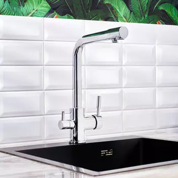 Смеситель для кухонной мойки BOOU 91401 хром