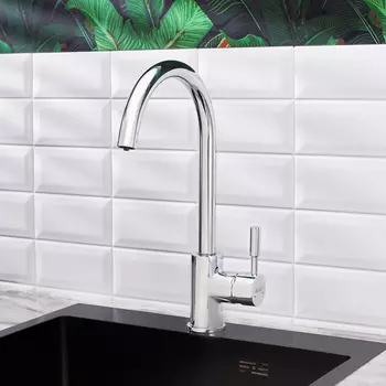 Смеситель для кухонной мойки BOOU B9097J хром