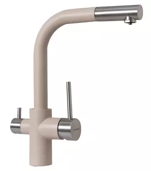 Смеситель для кухонной мойки Florentina Кристалл FL песочный