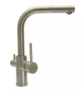 Смеситель для кухонной мойки Florentina Кристалл SS нержавеющая сталь