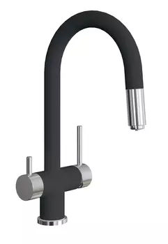 Смеситель для кухонной мойки Florentina Маэстро антрацит