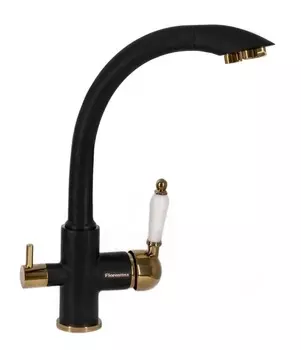 Смеситель для кухонной мойки Florentina Шале FL 333.28H.2113.711 золото/нуар