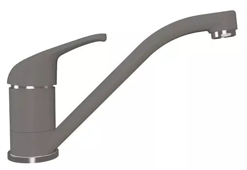 Смеситель для кухонной мойки Florentina Тара серый шёлк