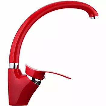 Смеситель для кухонной мойки Frap F4101-13, красный глянцевый