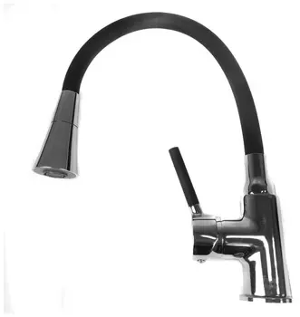 Смеситель для кухонной мойки Frap H44 F4044, хром/черный