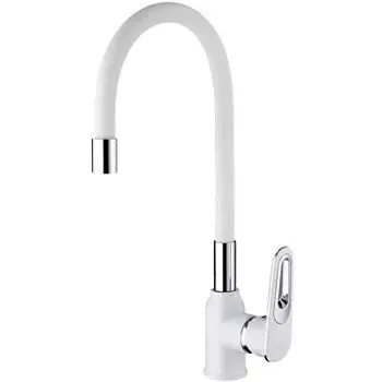 Смеситель для кухонной мойки Frap H49 F4049, белый