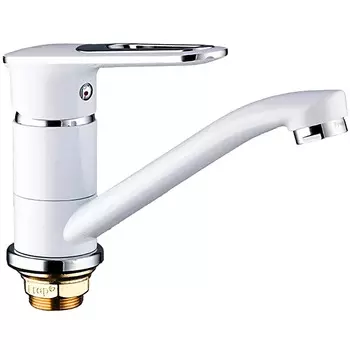 Смеситель для кухонной мойки Frap H49 F4549, белый/хром