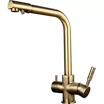 Смеситель для кухонной мойки Frap H52 F4352-4, бронза глянцевый