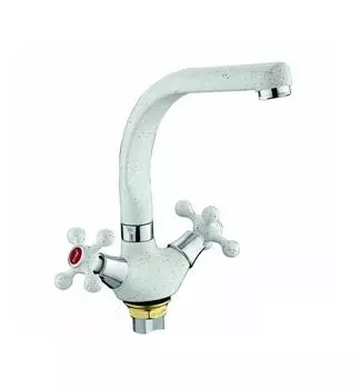 Смеситель для кухонной мойки Frap H5408 F5408-8, белый гранит