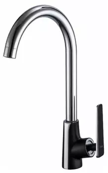 Смеситель для кухонной мойки Frap H57 F4057, хром/черный