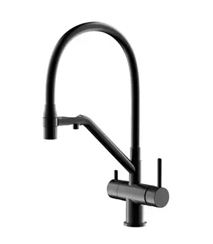 Смеситель для кухонной мойки Gappo G4398-86 с гибким изливом, черный