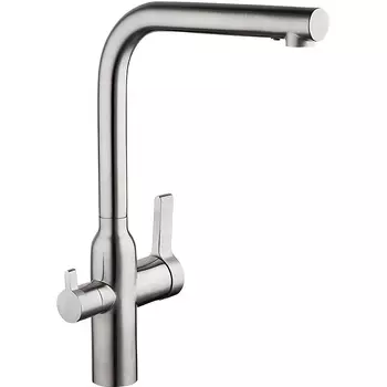 Смеситель для кухонной мойки Gappo G4399-4 с фильтром для воды, сатин