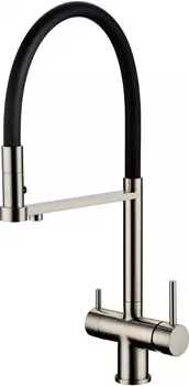 Смеситель для кухонной мойки Grocenberg GB4095NK серебристый