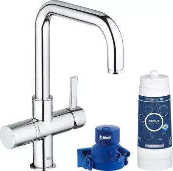 Смеситель для кухонной мойки Grohe Blue 120438 с фильтром, хром