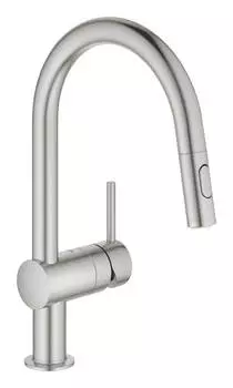 Смеситель для кухонной мойки Grohe Minta 32321DC2 с выдвижным изливом, суперсталь