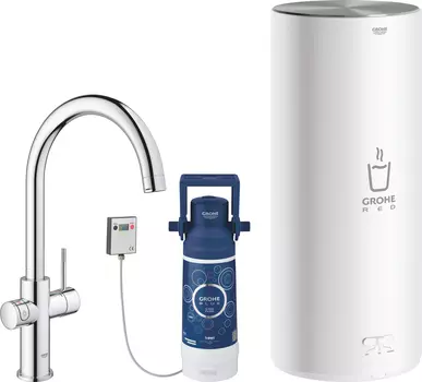 Смеситель для кухонной мойки Grohe Red II Duo 30079001, с водонагревателем