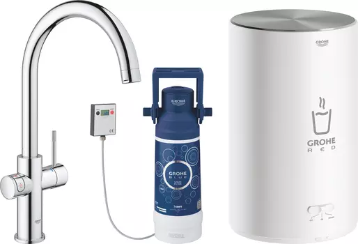 Смеситель для кухонной мойки Grohe Red II Duo 30083001 , с водонагревателем