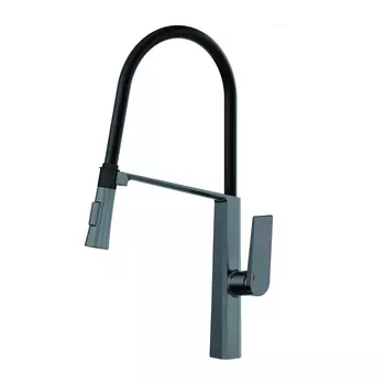 Смеситель для кухонной мойки Haiba HB73827-3 оружейная сталь