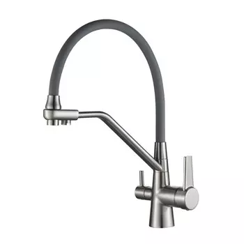 Смеситель для кухонной мойки Haiba HB76855-5 сталь