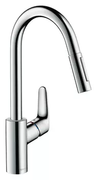 Смеситель для кухонной мойки Hansgrohe Focus 31815000 с вытяжным изливом