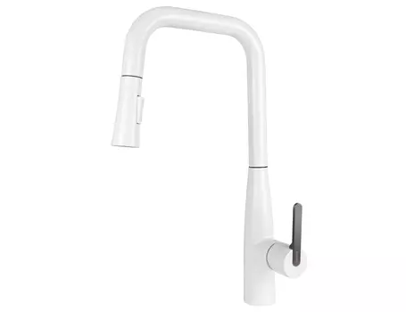 Смеситель для кухонной мойки Kaiser Claro 22144-24 белый матовый