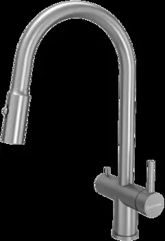 Смеситель для кухонной мойки KuchenStern Brunn-FS 751SS80 нержавеющая сталь