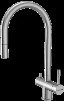 Смеситель для кухонной мойки KuchenStern DRIM-FS 403SS40 нержавеющая сталь