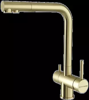 Смеситель для кухонной мойки KuchenStern FOKUS-F 400GL40 золото