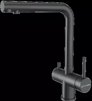 Смеситель для кухонной мойки KuchenStern FOKUS-FS 401GM40 Вороненая