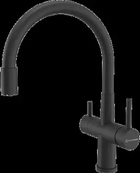 Смеситель для кухонной мойки KuchenStern Wurm-FE 750BL80 черный