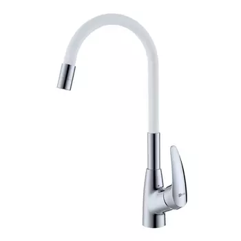 Смеситель для кухонной мойки Lemark Linara LM0415C-White хром