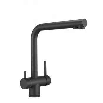 Смеситель для кухонной мойки Milacio Ultra MCU.558.TB total black, с фильтром, черный