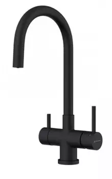 Смеситель для кухонной мойки Omoikiri Akita GB графит, с краном под питьевую воду