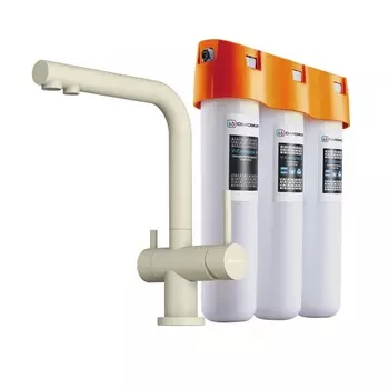 Смеситель для кухонной мойки Omoikiri Nagano-P BE 4044.8028P ваниль с фильтром Pure Drop Lite
