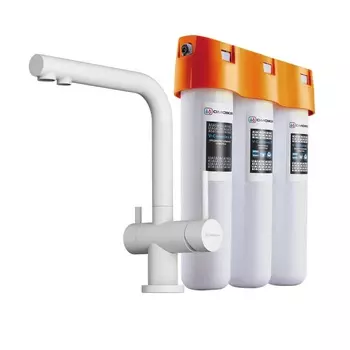 Смеситель для кухонной мойки Omoikiri Nagano-P WH 4054.8028P белый, с фильтром Pure Drop Lite