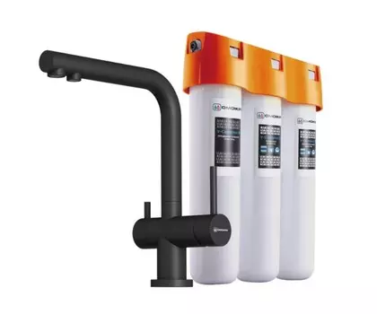 Смеситель для кухонной мойки Omoikiri Nagano-P BL 4047.8028P черный, с фильтром Pure Drop Lite