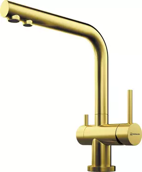 Смеситель для кухонной мойки Omoikiri Nagano LG светлое золото